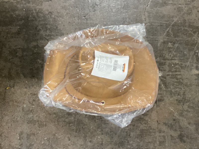 Condition photo showing As Is for Spooktacular Creations Brown Cowboy Hat for Adults and Kids, Western Cowboy Hat for Halloween Costume Accessory