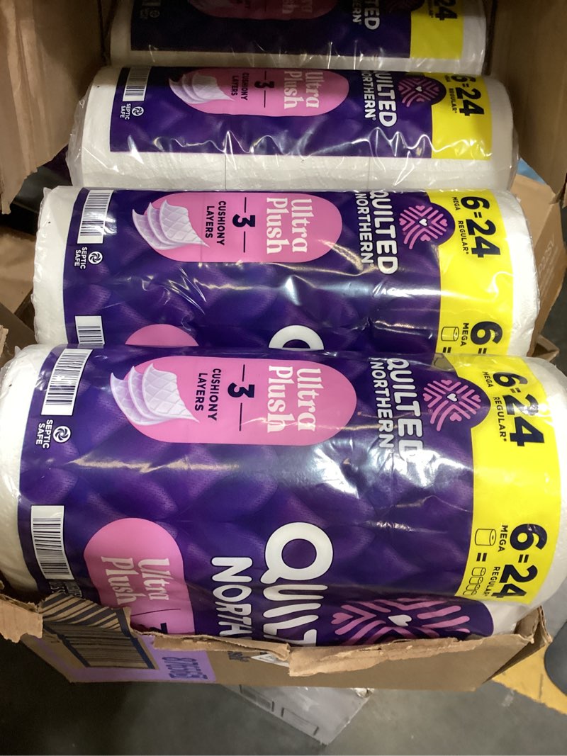 Condition photo showing Good Condition for Quilted Northern Ultra Plush Toilet Paper, 24 Mega Rolls = 96 Regular Rolls, 3X Thicker*, 3 Ply Soft Toilet Tissue Mega 24 Mega Rolls (Pack of 1)