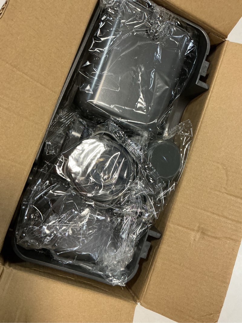 Condition photo showing New/Like New for Bathroom Storage Organizer Set, Grey Plastic Wall Mount Shower Caddy with Suction Cups, 5-Piece Set with Shelf, Soap Holder, Toothbrush Cup, 2 Hooks, Modern Style