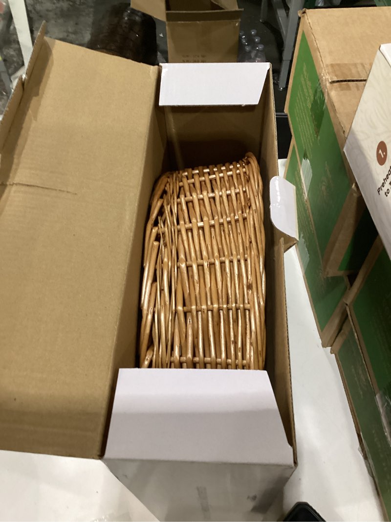 Condition photo showing Good Condition for Bread Basket with Terracotta Warming Stone, Tea Towel and Oven Mitts