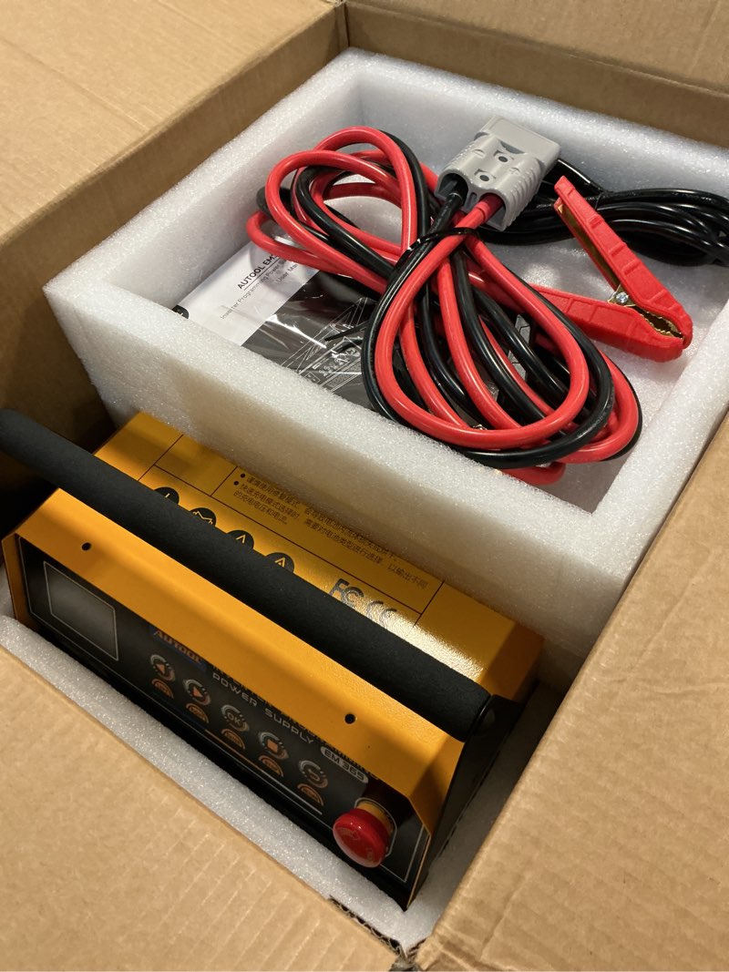 Condition photo showing Good Condition for AUTOOL Flash Reprogramming Power Supply 150A, Car Battery Charger with Battery Maintainer Mode, Adjustable Charging Current Voltage, for Lead-Acid Battery EM365
