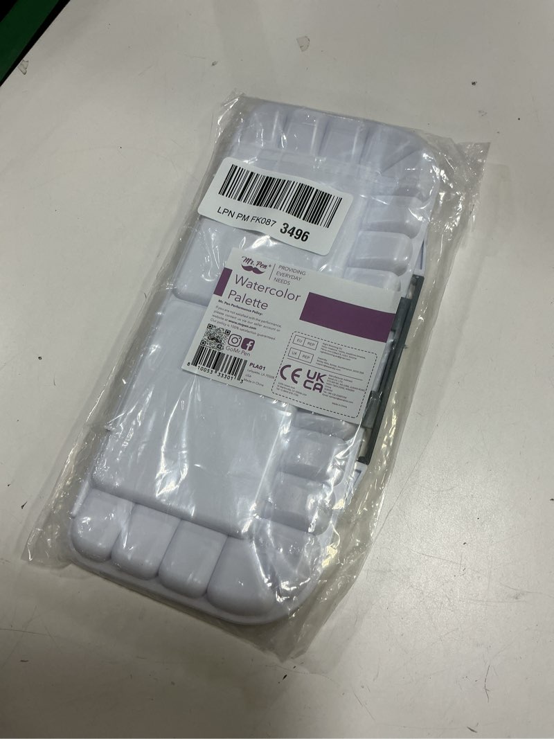 Condition photo showing New/Like New for Mr. Pen Airtight 18-Well Watercolor Palette with 2 Mixing Areas and Lid - Folding Paint Tray White 1 Pack