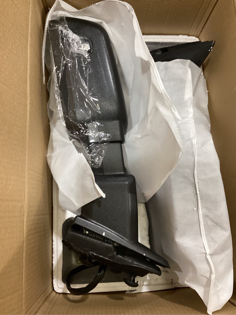 Condition photo showing Good Condition for towing mirrors compatible for 1999-2016 ford f250 f350 f450 f550 super duty truck side mirrors with turn signal light power heated manual telescoping folding black housing pair