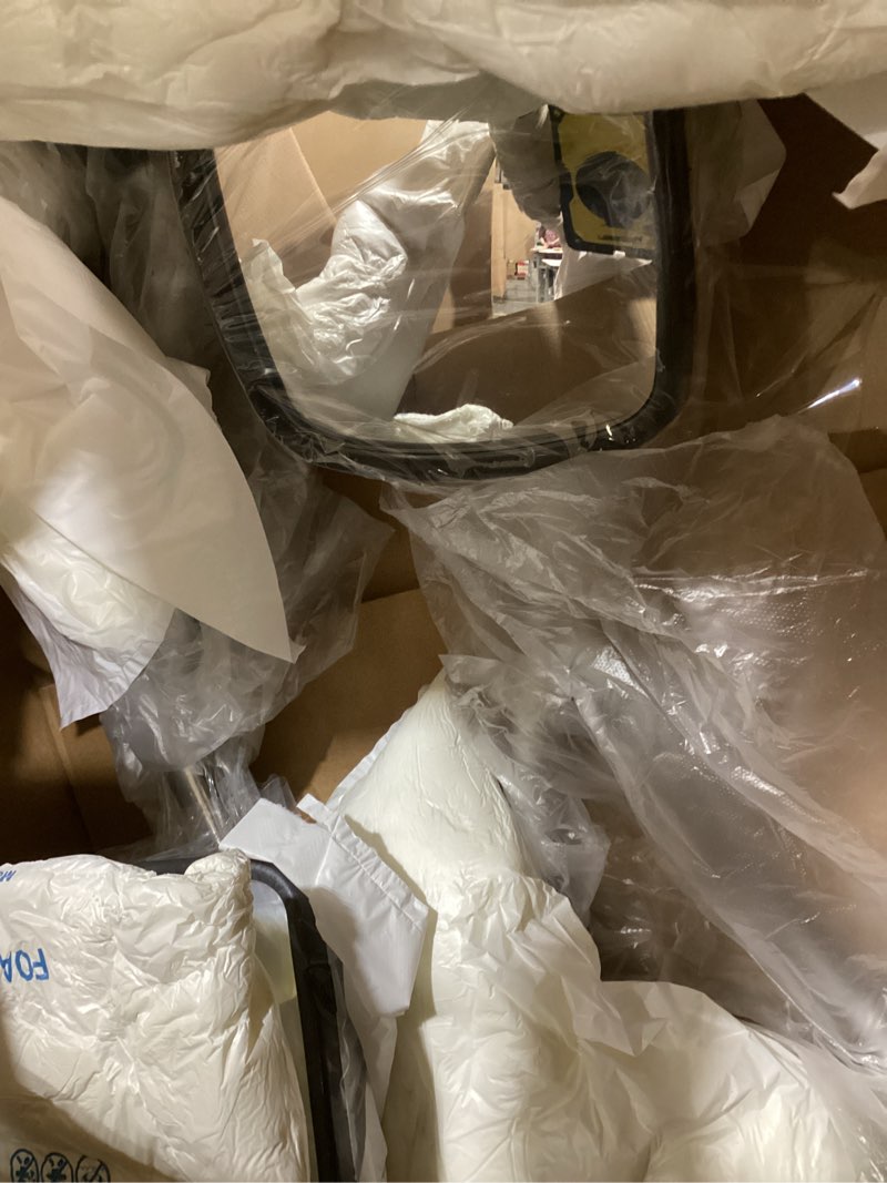 Condition photo showing Good Condition for chrome hood mirror for international 4300 truck driver left side with mounting arm (chrome(silvery), pair)