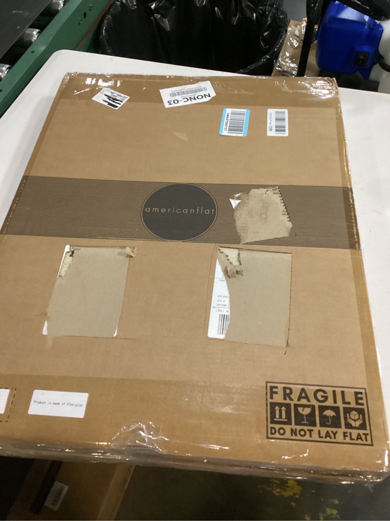 Condition photo showing New/Like New for americanflat 20x24 picture frame with polished plexiglass - use as 16x20 frame with mat or display 20x24 photo without mat - hudson collection - wide picture frames for wall display - gold gold 20x24