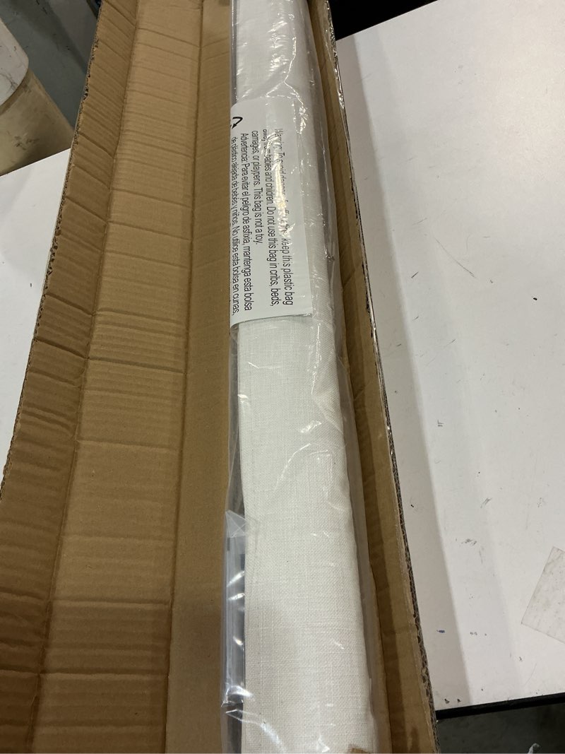 Condition photo showing Good Condition for lazblinds no tools no drill cordless roman shades for windows, blackout thermal insulated uv blocking window blinds, lightweight fabric blinds for indoor windows, 35.5" w x 60" h, blackout - white white 35.5" w x 60" h