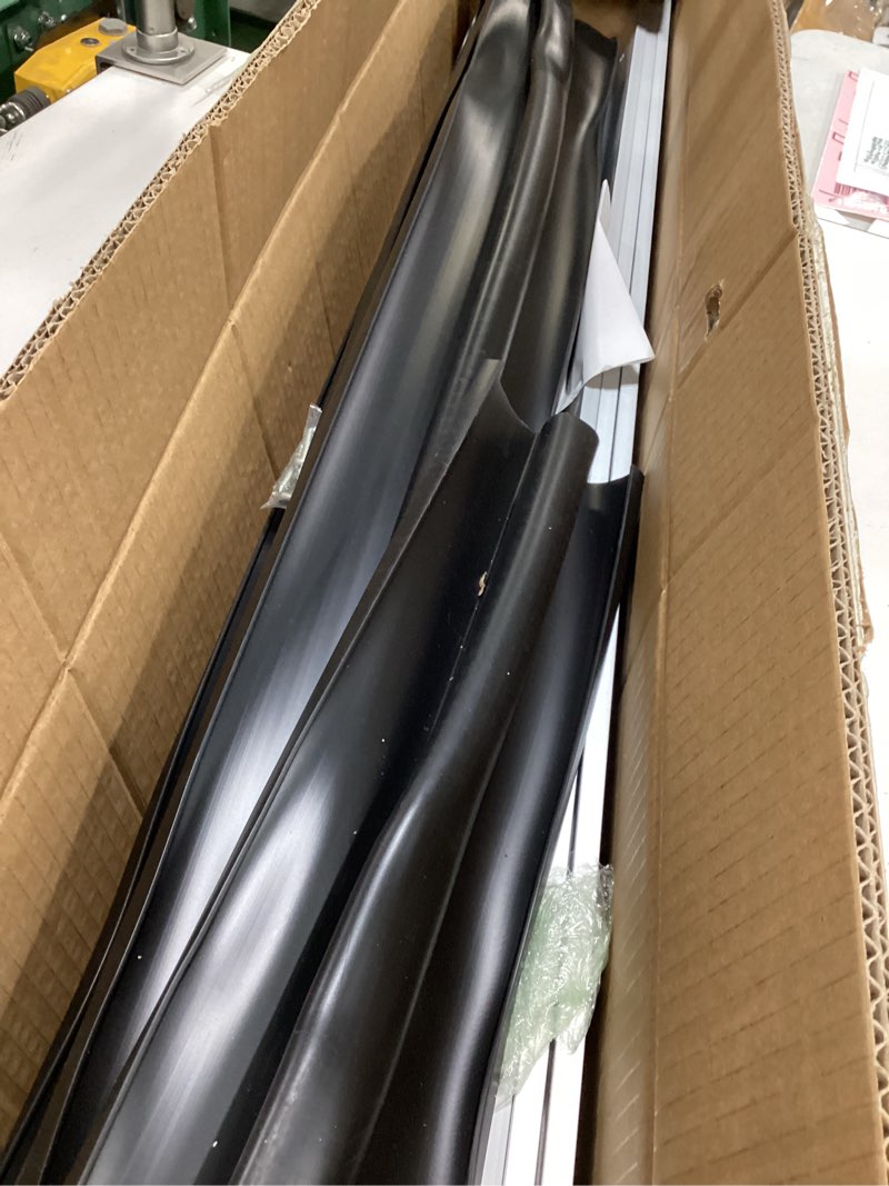 Condition photo showing Good Condition for jin&bao garage door bottom seal with pre-drilled aluminum track retainer base kit, heavy duty u+o ring combination weather stripping seals (16ft) 16 feet black-track kit