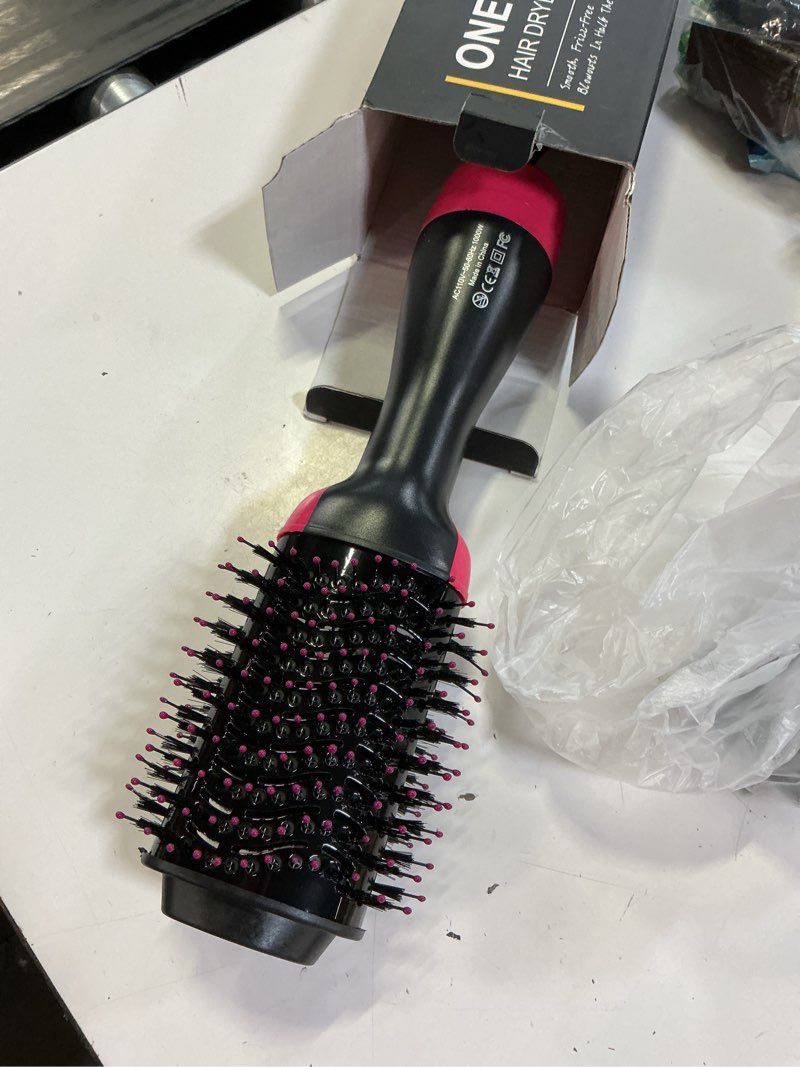 Condition photo showing Good Condition for hair dryer brush blow dryer in one, upgraded 4 in 1 hair drying hair blowout brush,one step hair dryer and styler hot air negative ion anti-frizz blowouts, salon volumizer & straightener (a)