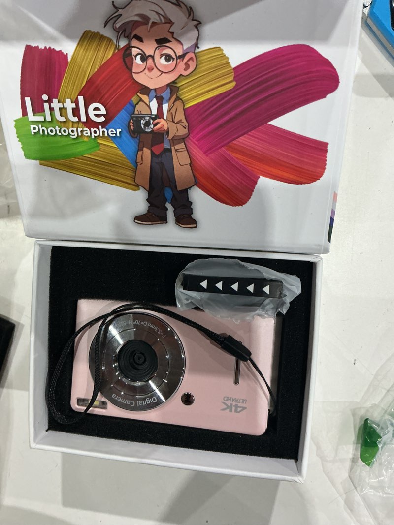 Condition photo showing Good Condition for digital camera, 44mp fhd 1080p point and shoot digital camera with anti shake, small digital camera with face detect, 32gb sd card, 16x zoom camera for kids, teens, boys, girls pink