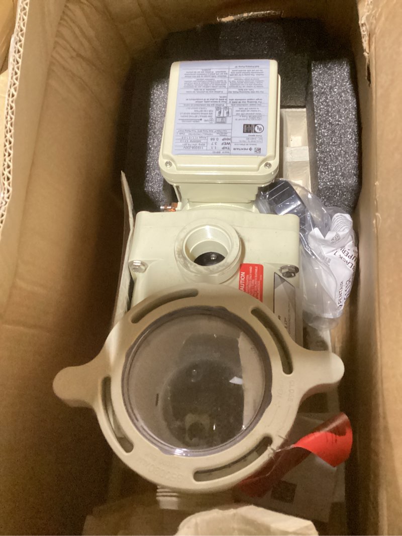 Condition photo showing As Is for superflo high performance pumps 1hp ec