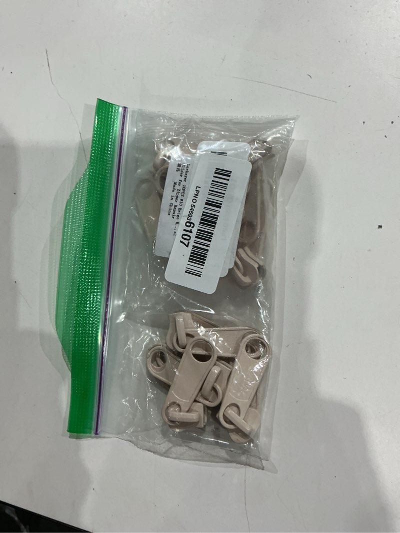 Condition photo showing Good Condition for leekayer 10pcs #10 beige reversible pulls for resin plastic zippers large double sided zipper pulls sliders for tent gazebo quilt jacket bulk(beige) metal slider for zipper repair beige #10-reversible pulls