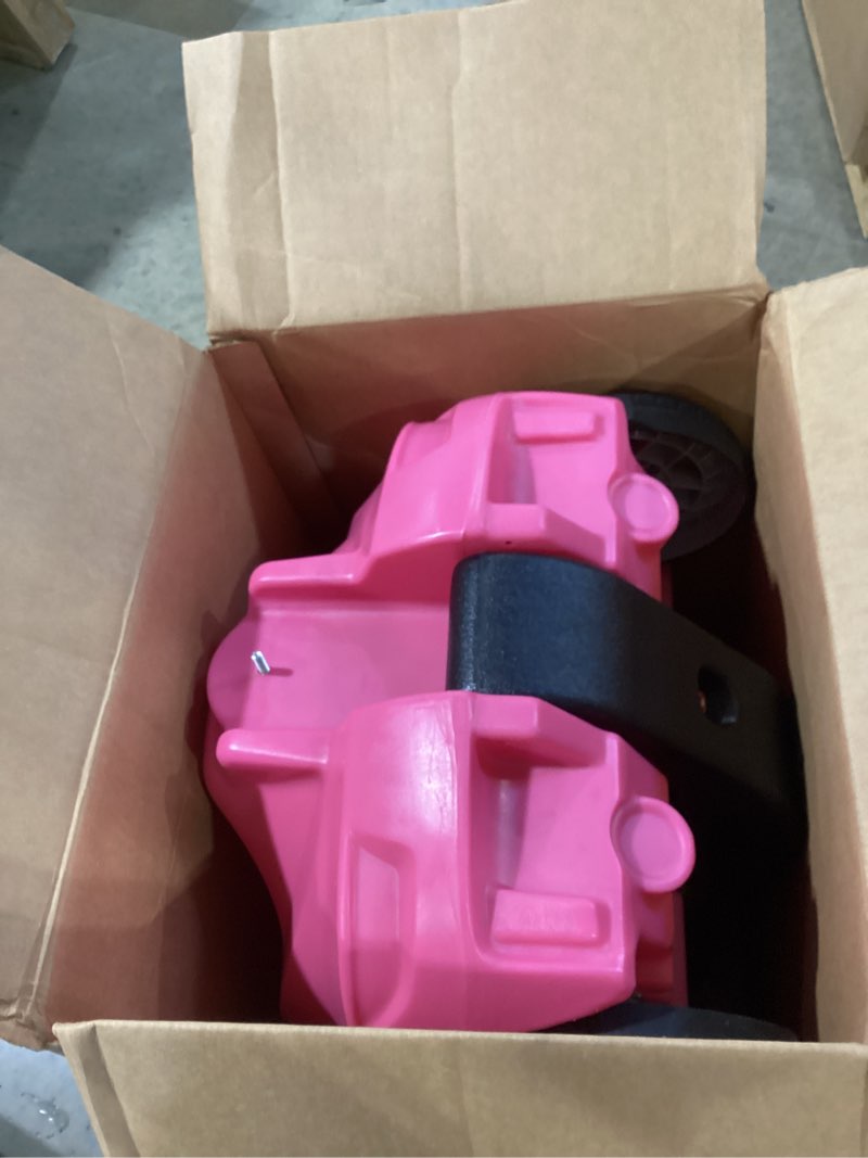 Condition photo showing Good Condition for step2 whisper ride cruiser kids push car, ride on toy, stroller substitute, includes seat belt & horn, made of durable plastic, max weight 50 lbs., for toddlers 1.5-4 years old, blue blue push car