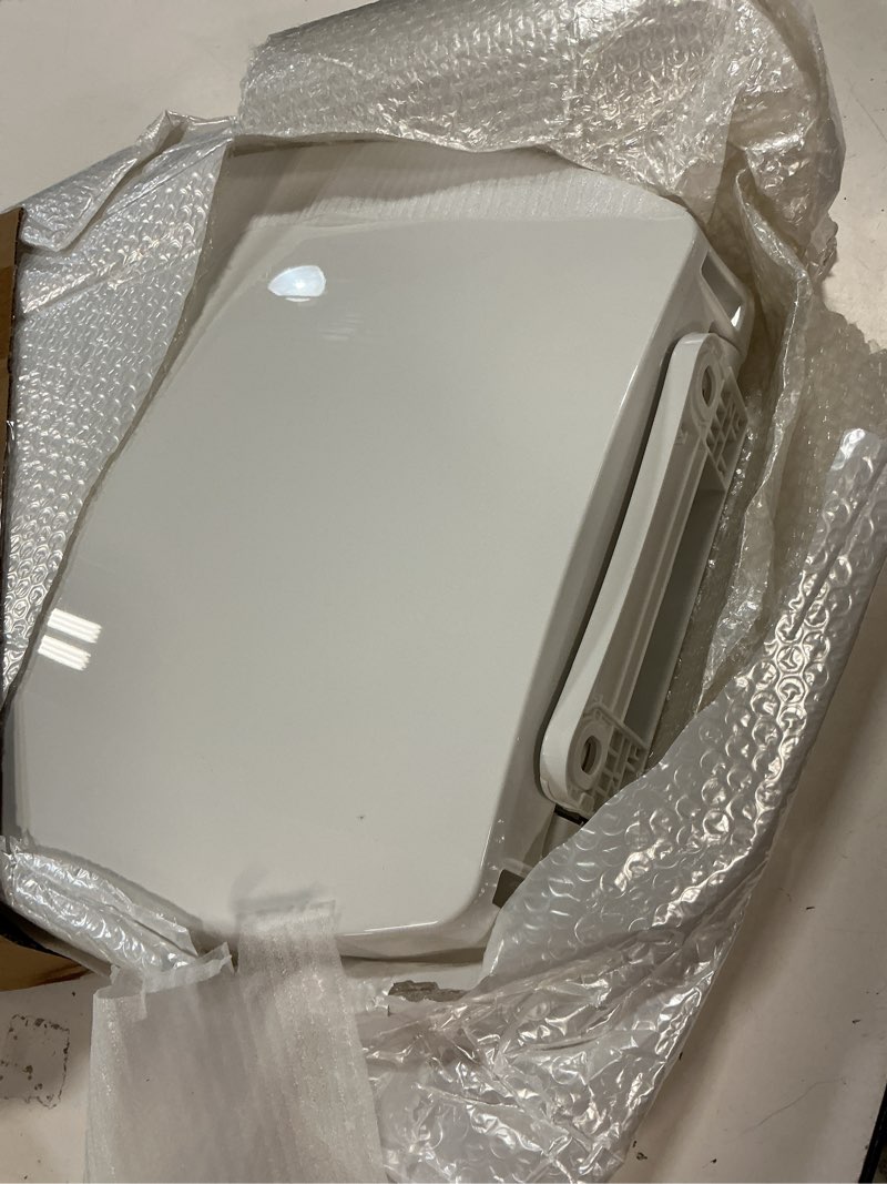 Condition photo showing Good Condition for SS114 Elongated Toilet Seat Compatible with TOTO SS113/SS154/SS224/SS204, Soft Close Elongated Toilet Seat, Traditional Toilet Seat Replacement with Toilet Bolts and Nut - Cotton White