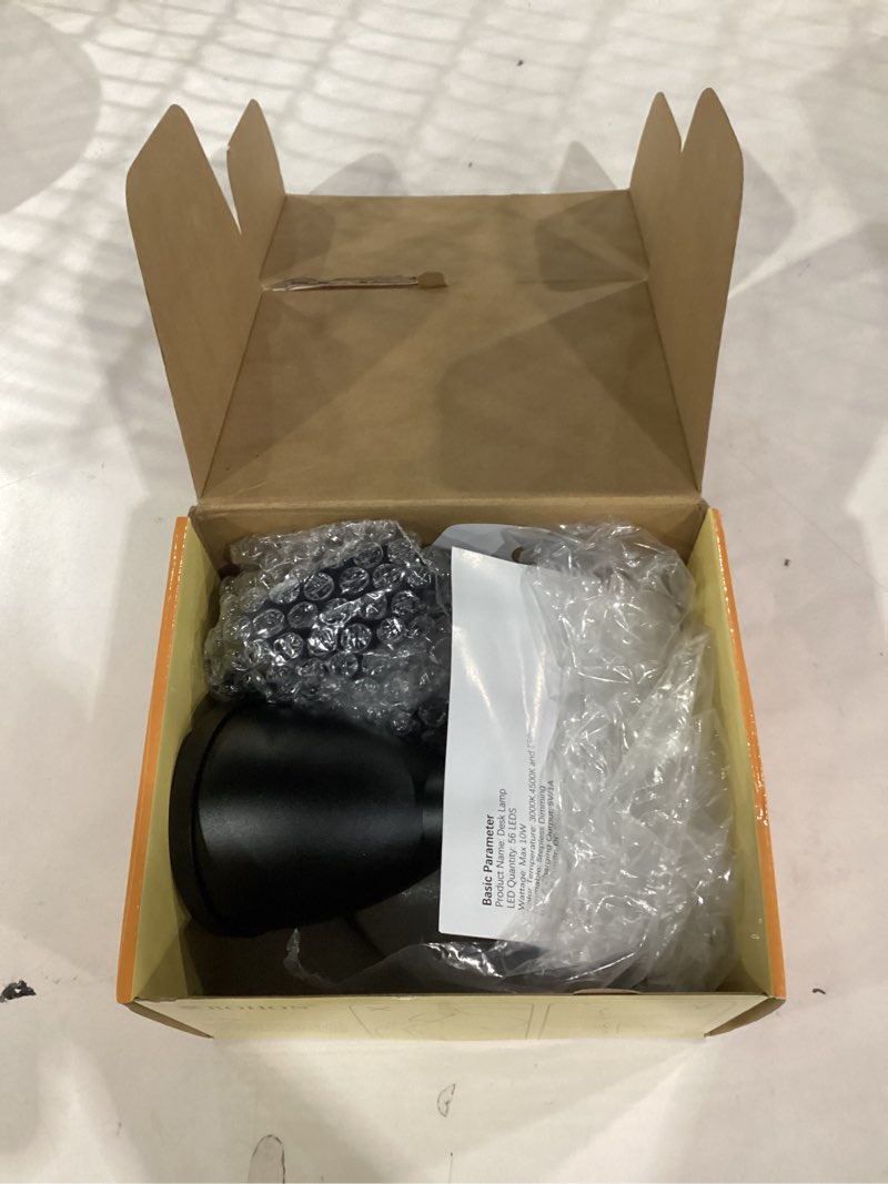 Condition photo showing New/Like New for not tested**** bohon led desk lamp with usb charging port 3 color modes dimmable reading light intelligent induction auto dimming task lamp neck flexible table lamp for bedside office, ac adapter include matt black