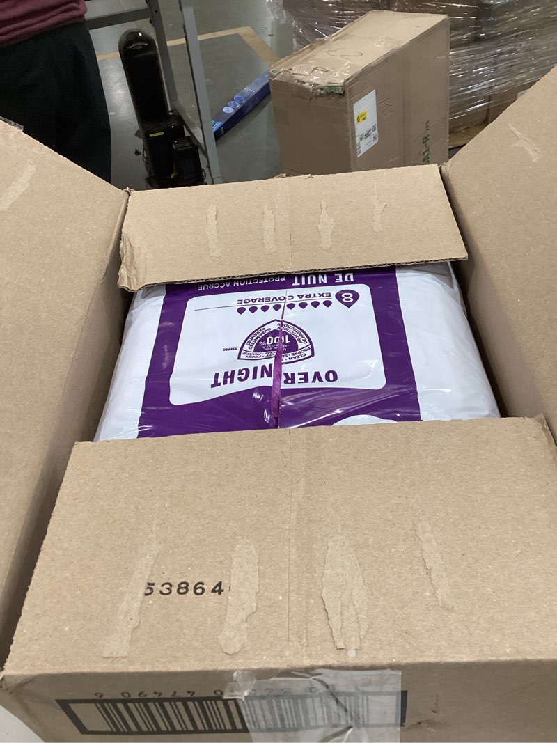 Condition photo showing New/Like New for Poise Overnight Incontinence & Postpartum Pads for Bladder Leaks, 8 Drop Extra Coverage, 72 Count (2 Packs of 36), Packaging May Vary Long 72