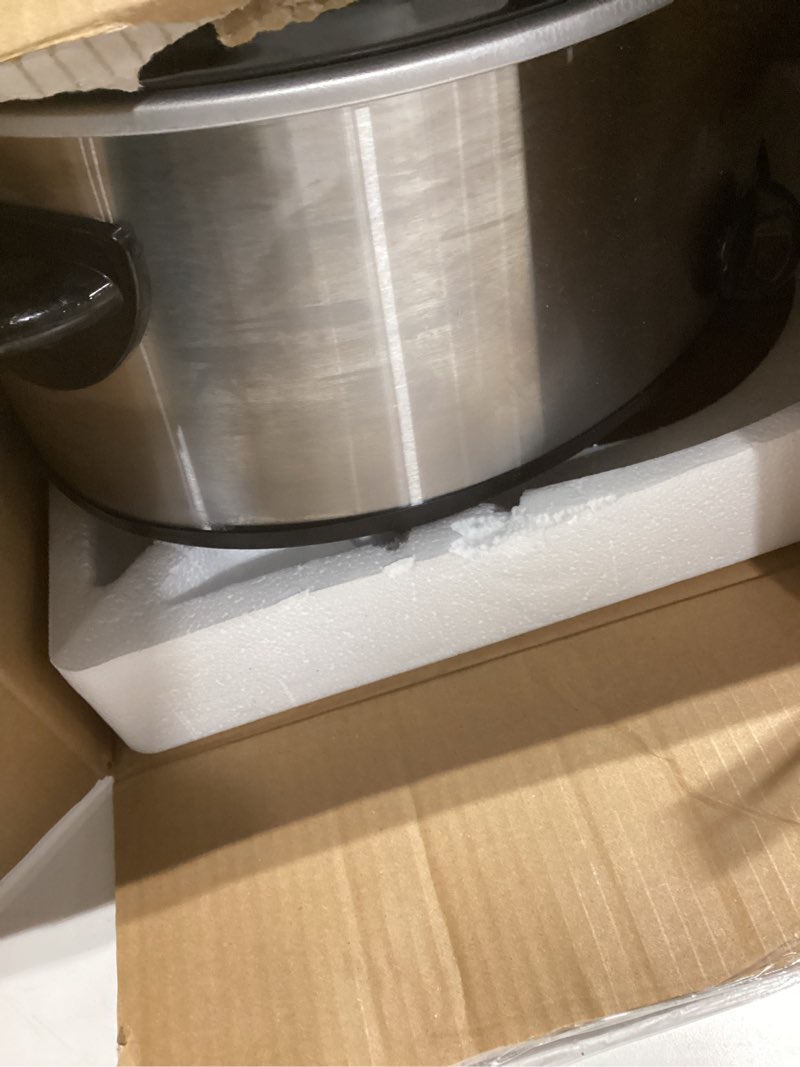 Condition photo showing New/Like New for Crock-Pot 7 Quart Oval Manual Slow Cooker, Stainless Steel (SCV700-S-BR), Versatile Cookware for Large Families or Entertaining 7 Quarts