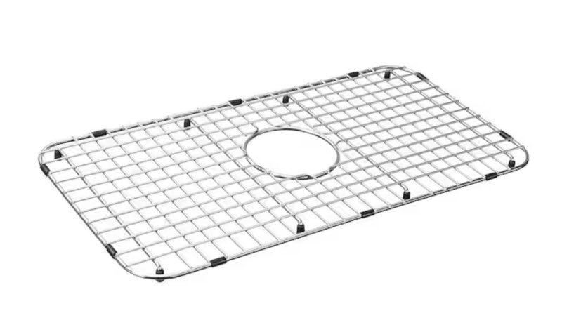 (Similar to stock photo) 25.12 in. x 12.87 in. Center Drain Heavy-Duty Stainless Steel Sink Protector