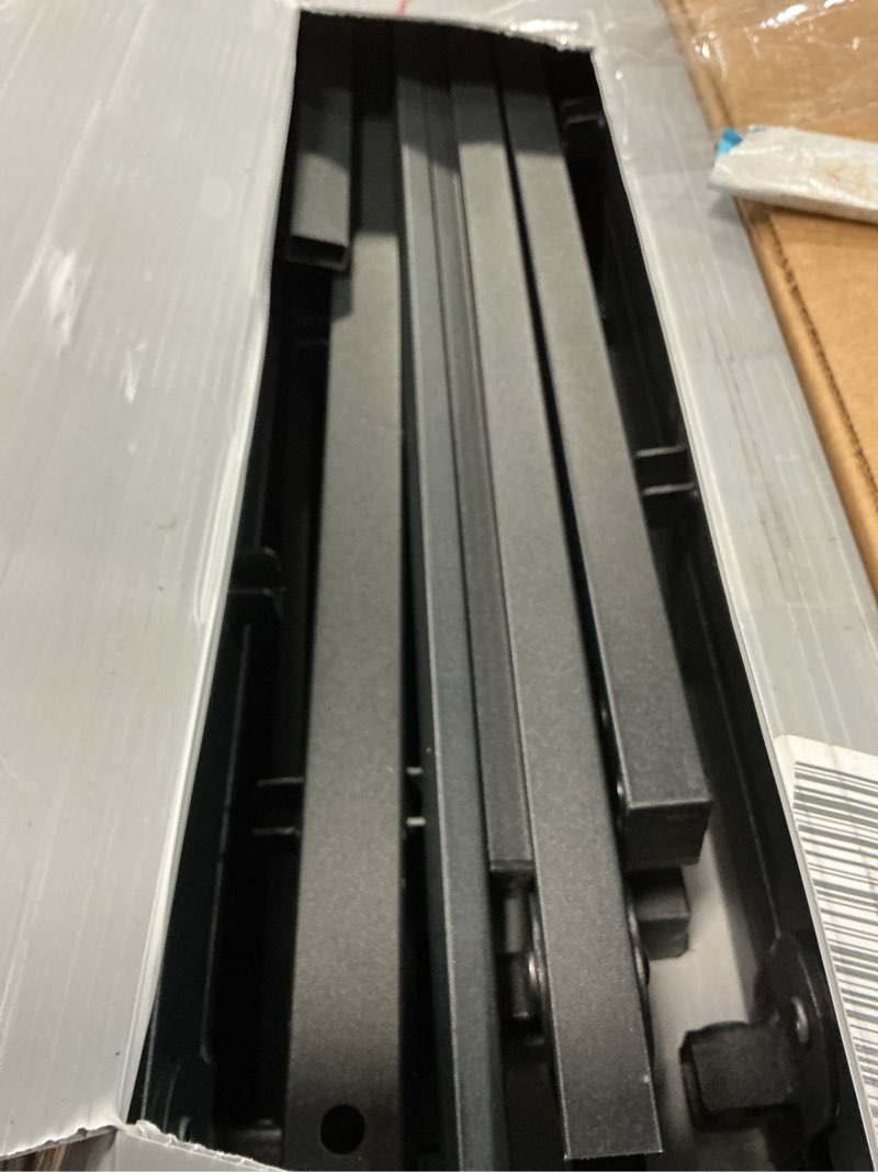 Condition photo showing As Is for Metal Bed Frame,Full Size Bed Frame with Storage Space,Heavy Duty Sturdy Mattress Foundation,Easy Assembly,No Box Spring Needed, Black,14 Inch,Full Full 14 Inch