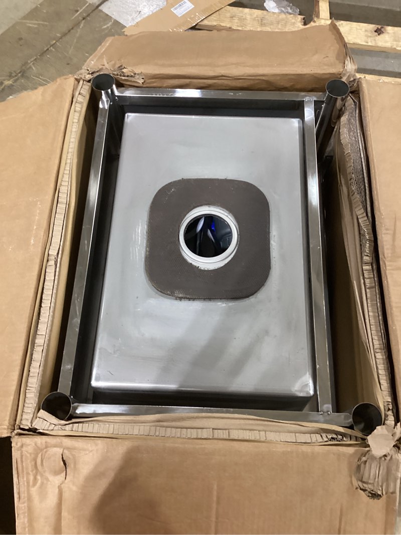 Condition photo showing Good Condition for stainless steel utility sink, large freestanding kitchen sink with pull-out faucet for commercial restaurant, bathroom, laundry room, garage, outdoor/indoor, pet cleaning, d21.65 x w27.55 x h36.61 in b - large bowl 27in