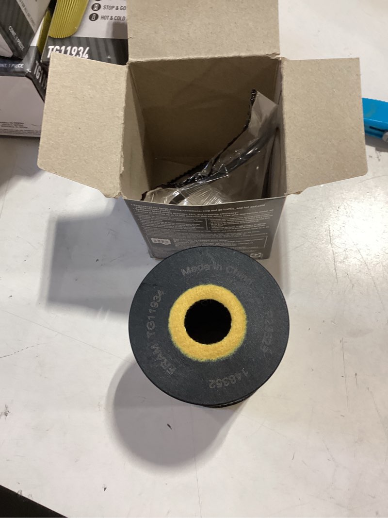 Condition photo showing Good Condition for fram tough guard oil filter, tg11934, 15k mile filter for hyundai and kia vehicles