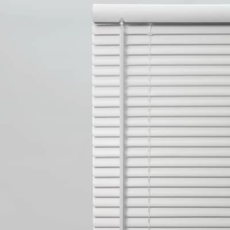 Condition photo showing Good Condition for project source light filtering 1-in slat width 35-in x 64-in cordless white vinyl light filtering mini-blinds item #889869 | model #42834