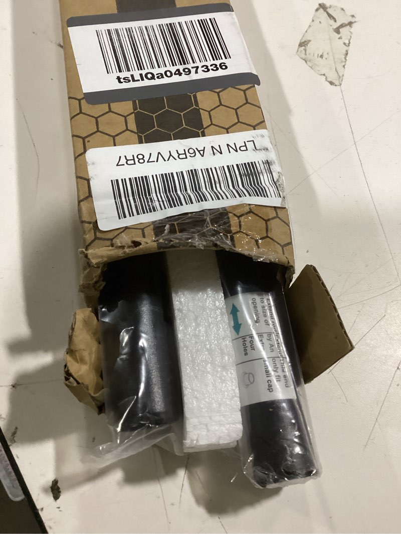 Condition photo showing New/Like New for heavy duty tension curtain rod by ezfurni, 42 to 76 inches, anti-slip spring loaded curtain rods no drilling, apartment renter-friendly tension rod for windows, bathroom, closet & door, black black 42-76 inches