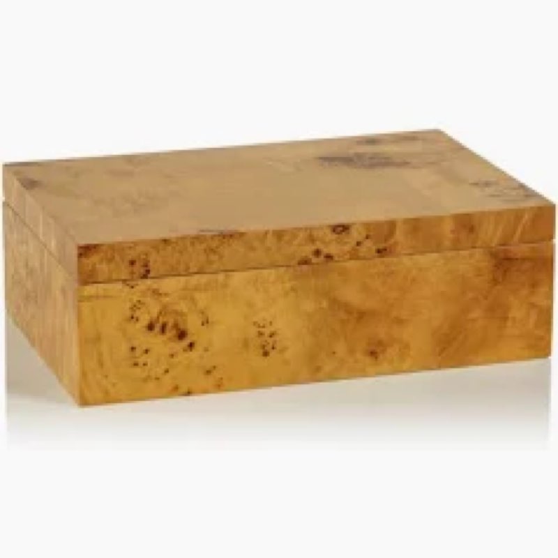 Dubbo Burl Wood Design Decorative Box VT-1328 | ZODAX