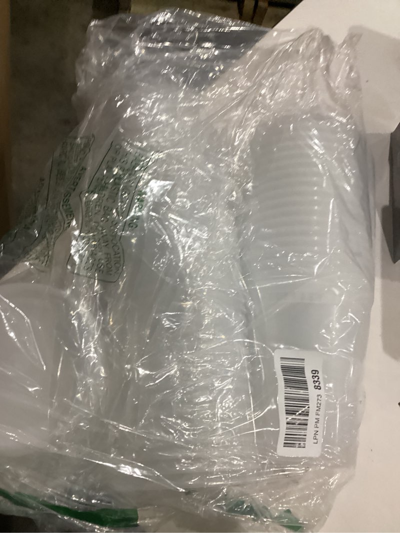 Condition photo showing As Is for Stack Man 32 oz Deli Containers with Lids (48 Sets) – Quart Clear Plastic Food Storage Containers, Airtight Leak-Resistant Seal, BPA-Free, Microwave & Freezer Safe, Meal Prep Soup Takeout to-Go