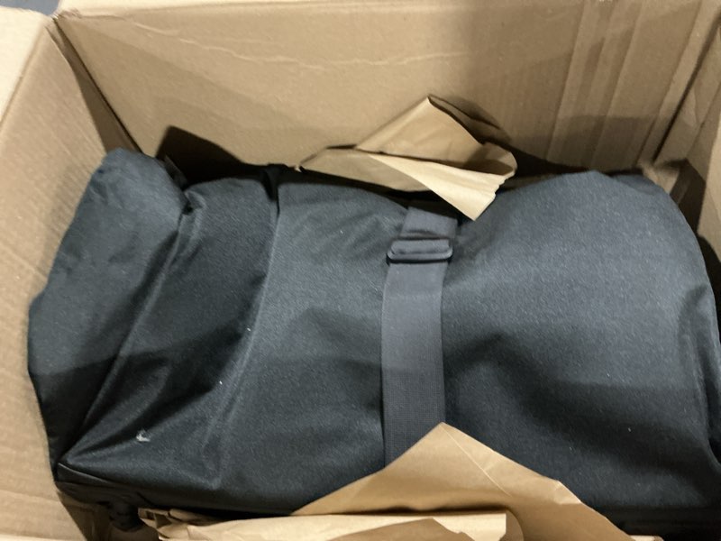 Condition photo showing As Is for RAYMACE Padded Stroller Travel Bag for Airplane,Stroller Gate check bag with Wheels Compatible with UPPAbaby Vista,Vista V2,Cruz,Cruz V2, Travel Safe Protection Storage Bag,Patterned Design,Black