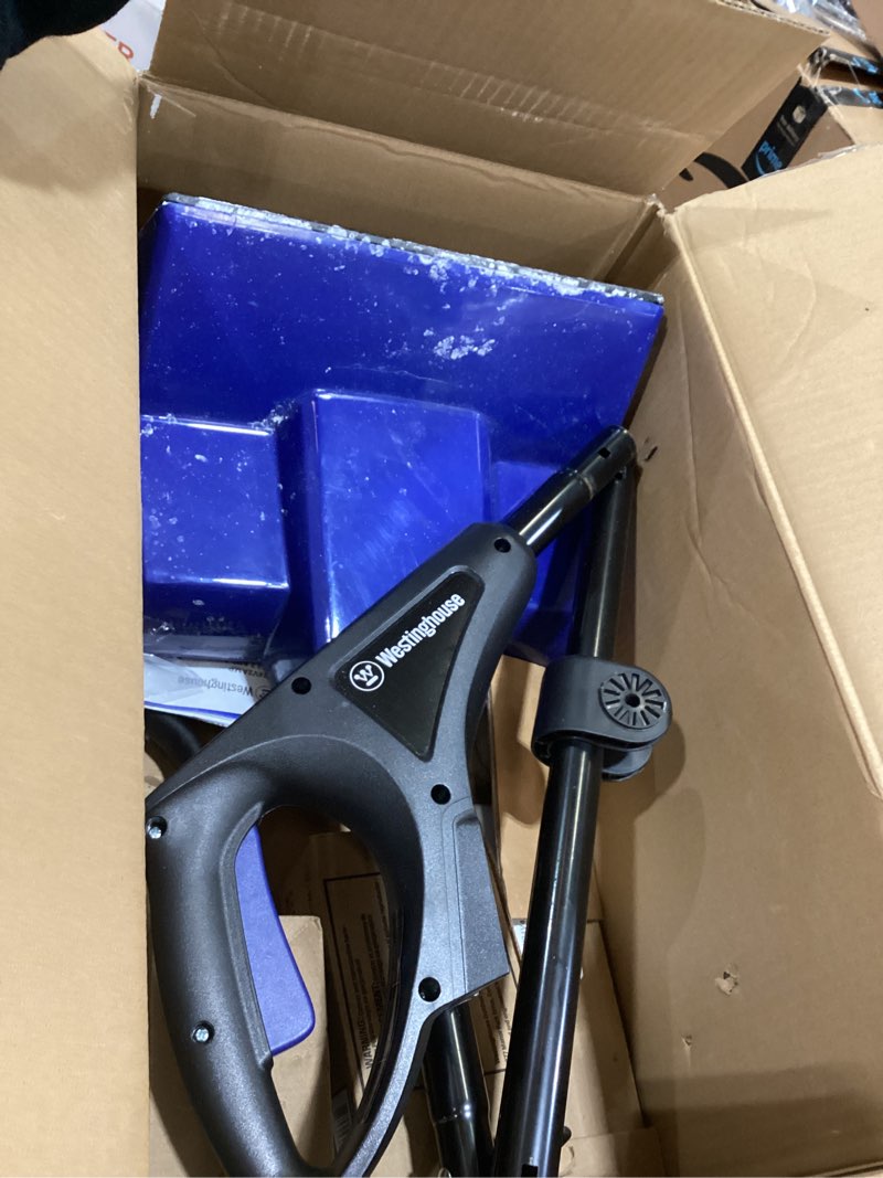 Condition photo showing As Is for Westinghouse WSnow11S 24V Cordless Snow Shovel 11 Inch Kit, 24V 4Ah Battery, Fast Charger, Electric Snow Shovel with 20ft Throwing Distance, Plows 75lbs/min, Compatible with Snow Joe Batteries 11 Inch with Battery/Charger