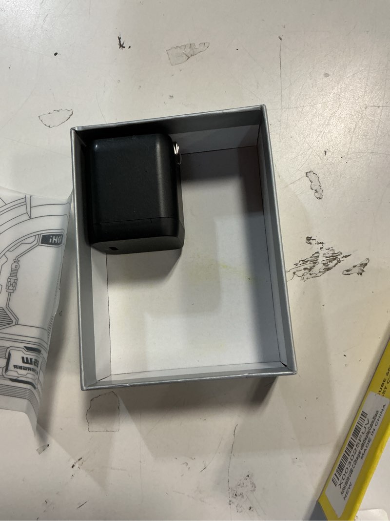 Condition photo showing As Is for AOHI 65W PD USB C Charger, GaN+ Magcube Fast Wall Charger Power Adapter with 4ft USB C LED Display Cable for Notebook MacBook Pro/Air, Galaxy, for iPhone 15/14/Plus/Pro Max/13/12, Black