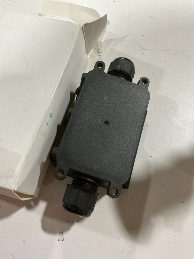 Condition photo showing Good Condition for outdoor waterproof junction box plastic?outdoor cable electrical box waterproof ?open splice underground electrical junction water proof box?2 way wire range 5-12mm trailer junction box 2-way i-shaped waterproof box black