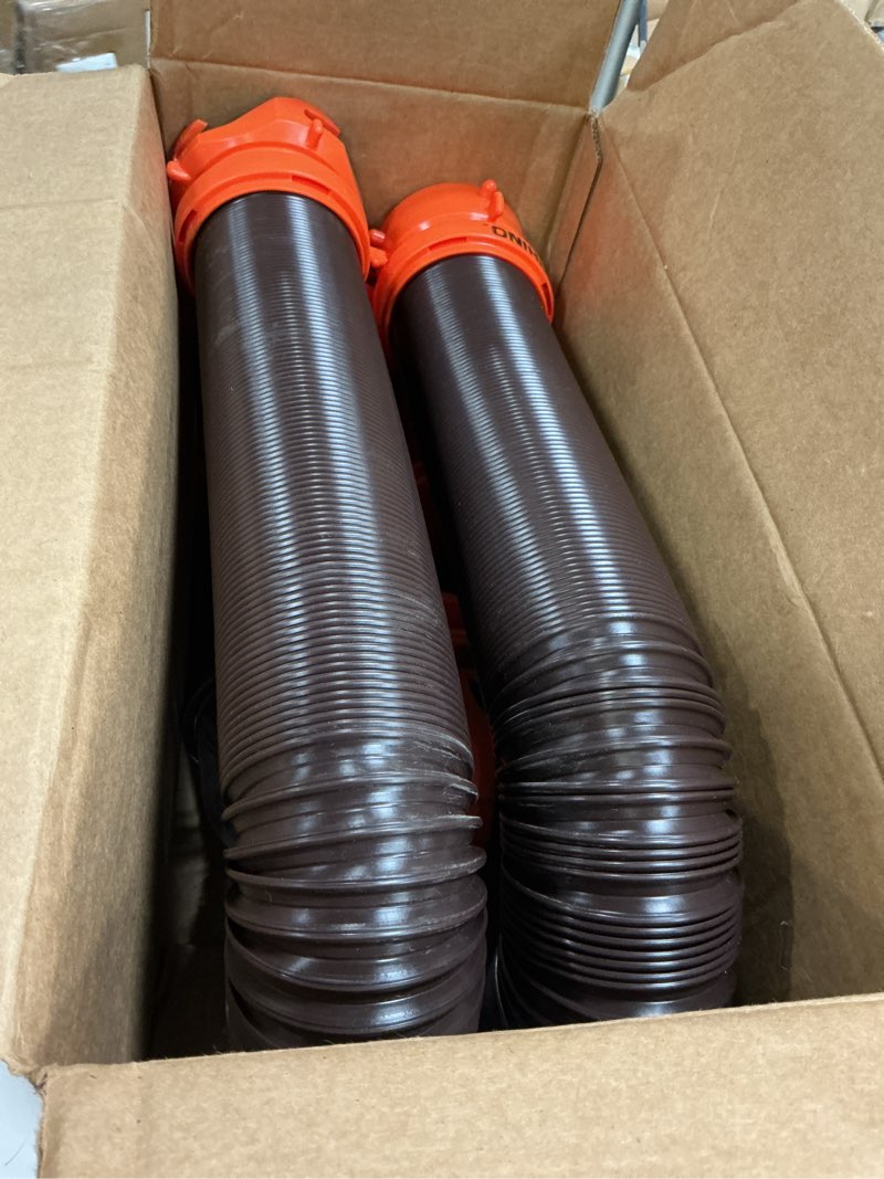 Condition photo showing Good Condition for camco rhinoflex 20-ft rv sewer hose kit - features clear elbow fitting w/removable 4-in-1 adapter - connects to 3” slip or 3”/3.5”/4” npt threaded sewer connection (39742) 20' rhino sewer hose