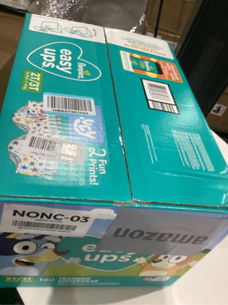 Condition photo showing Good Condition for Pampers Training Pants - Easy Ups Boys & Girls Bluey - Size 2T-3T, 140 Count, Children's Potty Underwear (Packaging May Vary) 2T-3T 140