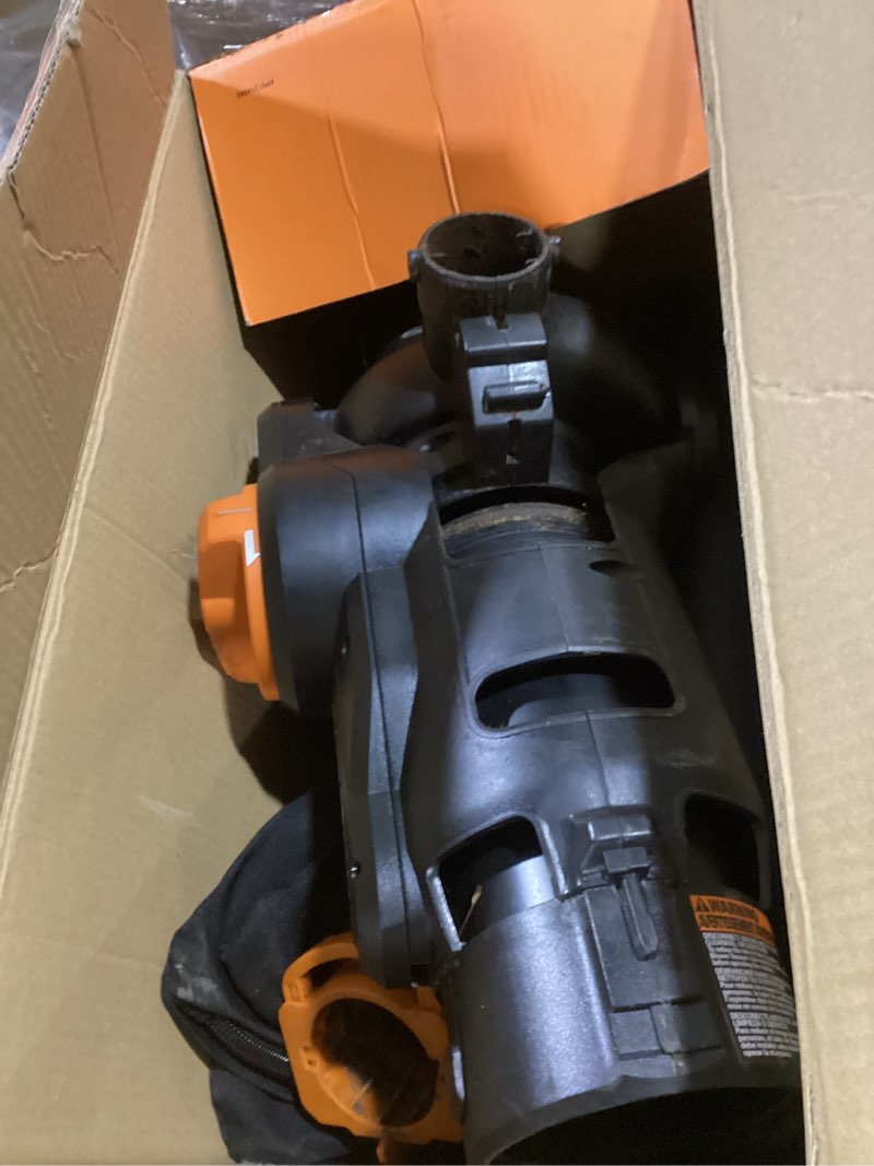 Condition photo showing As Is for WORX 12 Amp Trivac 3-in-1 Electric Leaf Blower/Mulcher/Yard Vacuum - WG512