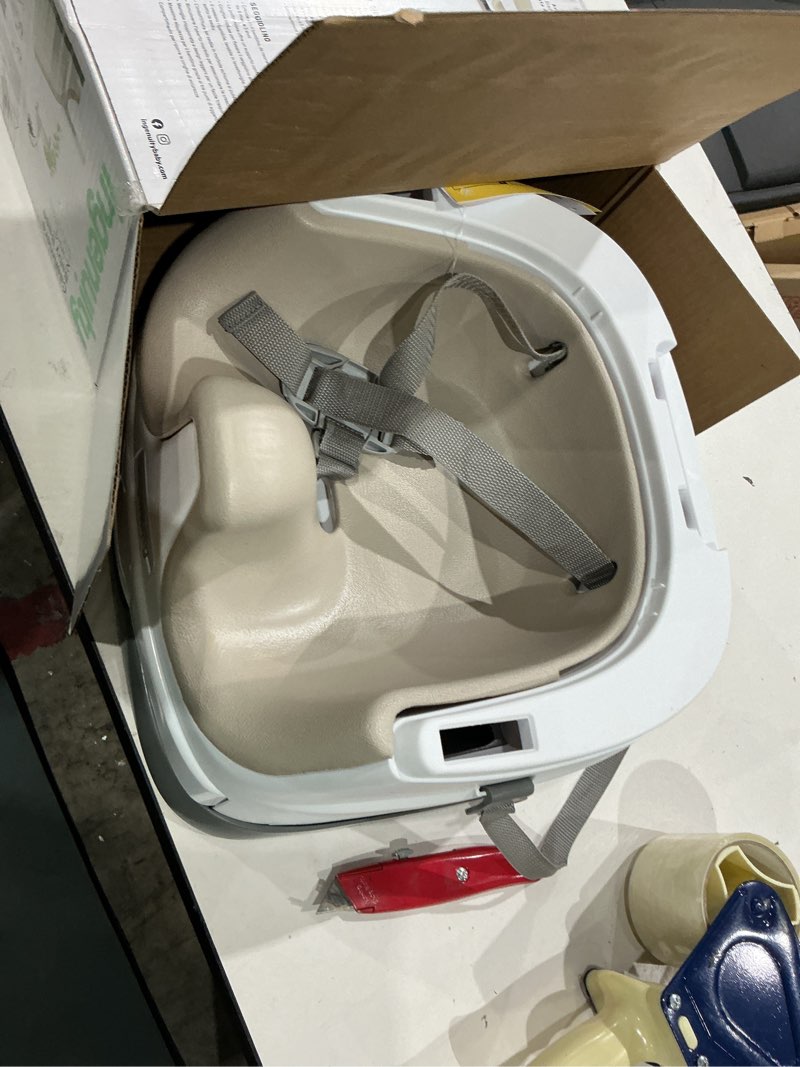 Condition photo showing Good Condition for ingenuity baby base 2-in-1 booster feeding and floor seat with self-storing tray - cashmere