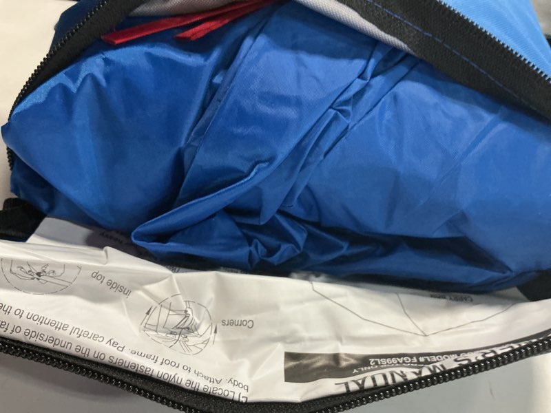 Condition photo showing Good Condition for ozark trail 10' x 10' instant slant leg pop up canopy replacement top shading cover, blue ( canopy top only)