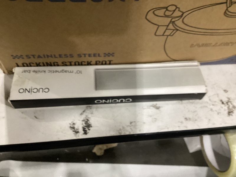 Condition photo showing New/Like New for magnetic knife holder for wall 10" no drilling incl. self adhesive tape - extra strong knife holder - awarded knife magnetic strip - made of stainless steel