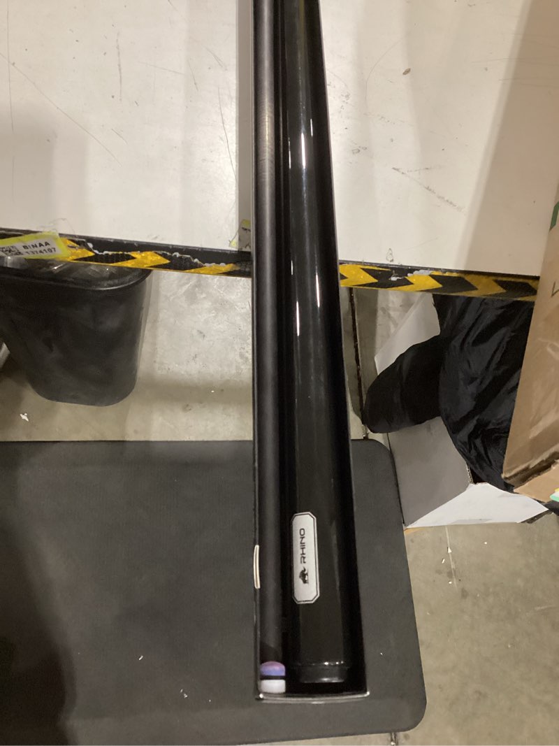 Condition photo showing Good Condition for RHINO LUMINAX Pool Cue - 3/8-8 Joint - Carbon Fiber Shaft, 12.5mm Tip Diameter, Pro Taper Design, Composite Cue Butt Jet Black Wrapless