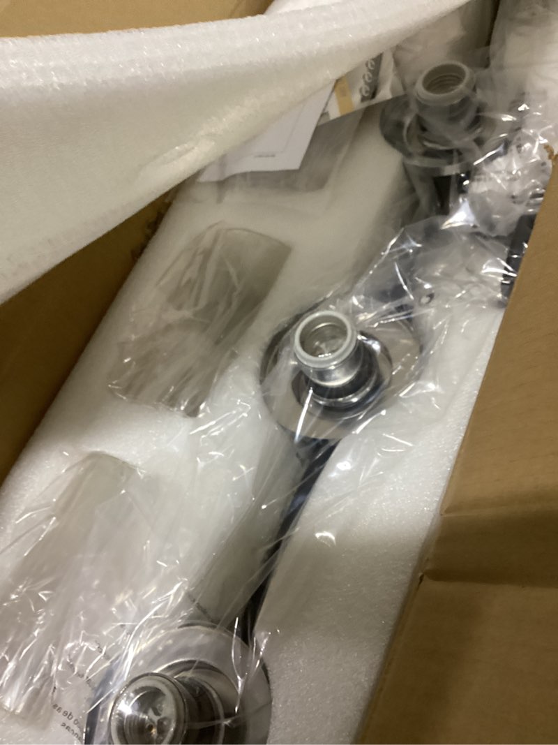 Condition photo showing Good Condition for bathroom lighting fixtures black and chrome bathroom vanity light with cylindrical clear stripes glass lampshade e26 socket base bathroom lighting fixtures over mirror (4 lights) 4 lights chrome