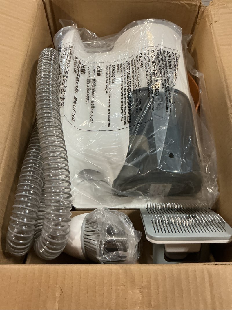 Condition photo showing Good Condition for AIRROBO Dog Grooming Vacuum Kit,12000Pa Strong Pet Vacuum for Shedding,Grooming Hai,Quiet,PG100,2L Large Capacity White