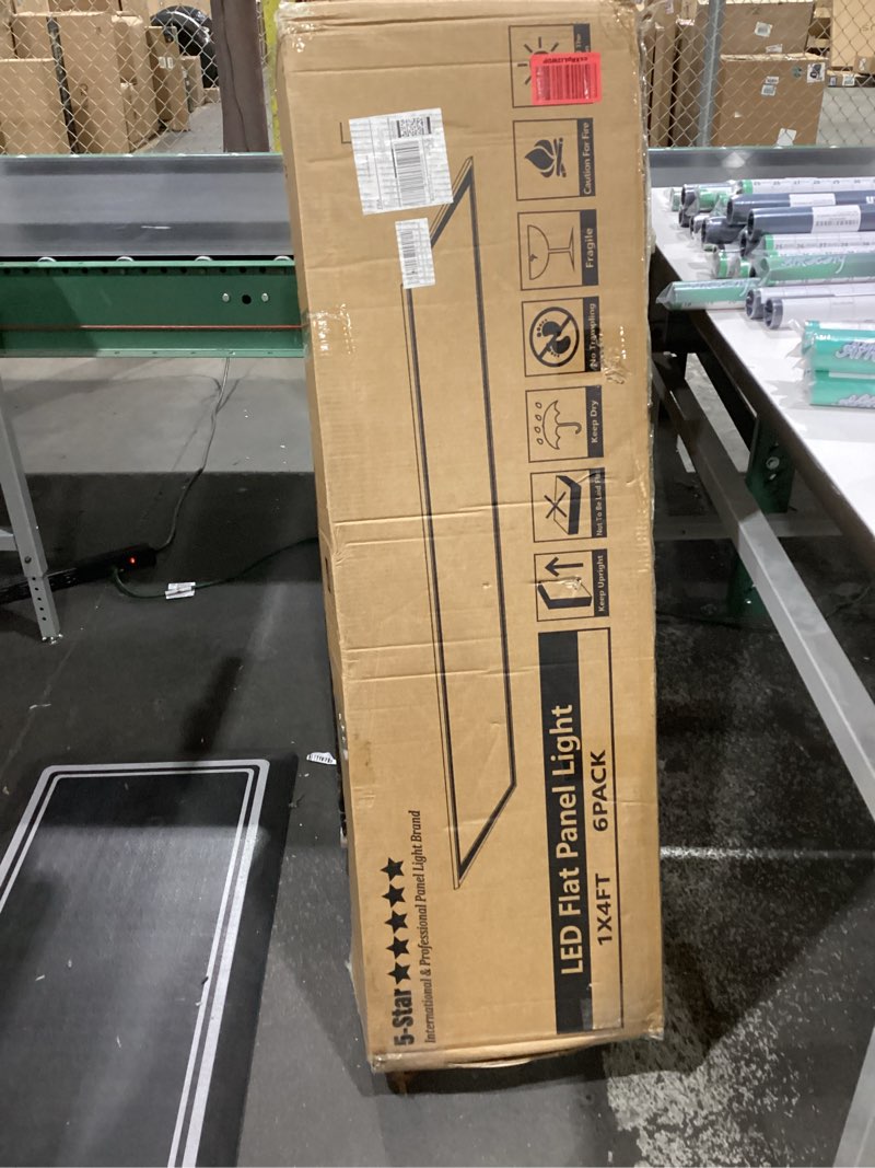 Condition photo showing New/Like New for AIKVSXER 6PACK 1x4 LED Flat Panel Light Surface Mount LED Ceiling Light, 5500LM 50W TRIAC 10-100% Dimmable, 3000/4000/5000K AC120V Kitchen Lights Ceiling Flush Mount for Garage/Basement/Laundry White 1x4FT 6PACK