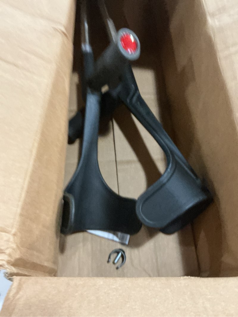 Condition photo showing As Is for PEPE Mobility Forearm Crutches for Adults (x2 Units) Open Cuff, Adjustable Height, Aluminium, Lightweight Elbow Crutches, Made in Europe Black