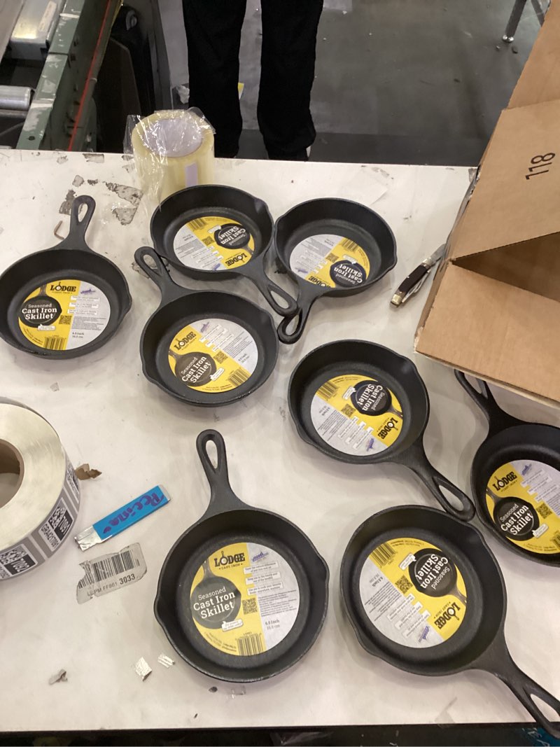 Condition photo showing Good Condition for Lodge 6-1/2 Inch Cast Iron Pre-Seasoned Skillet – Signature Teardrop Handle - Use in the Oven, on the Stove, on the Grill, or Over a Campfire, Black