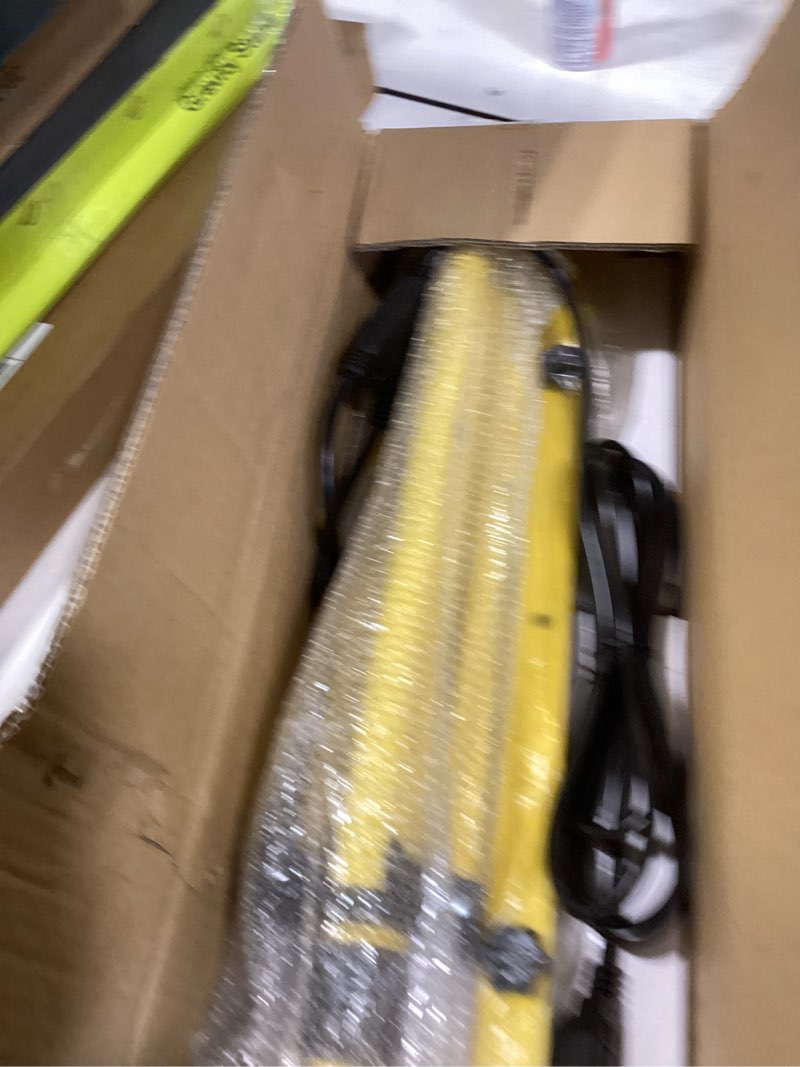 Condition photo showing As Is for 20000 Lumen Work Lights with Stand, 200W Dual Head LED Work Light, Waterproof Lamp with Individual Switch, Adjustable Metal Telescoping Tripod