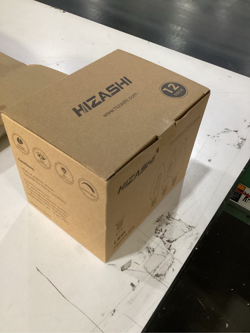 Condition photo showing As Is for Hizashi Frosted Candelabra Light Bulbs 60 watt LED Dimmable, E12 Candelabra Bulb 2700K Soft White, F
