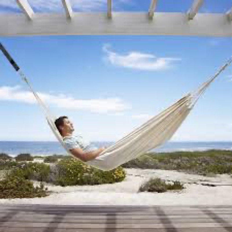 gold armour hammock, brazilian style hammock with tree straps for hanging durable hammock, portable single double hammock for camping outdoor indoor patio backyard (beige)