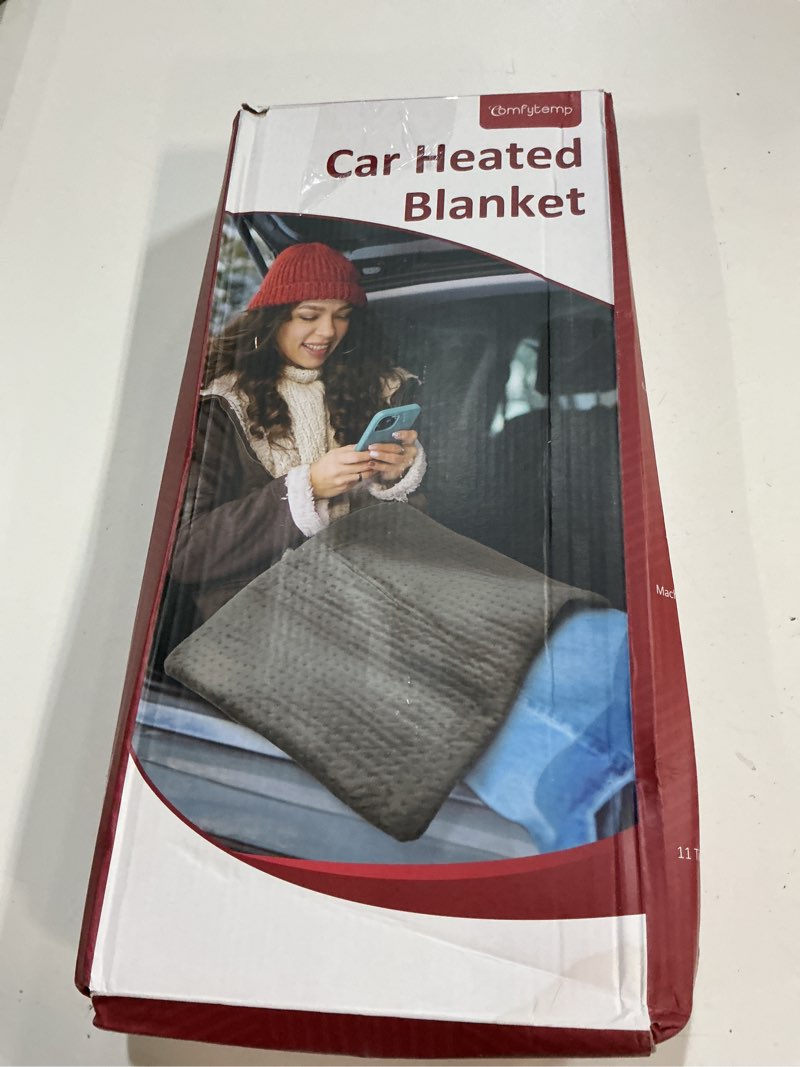 Condition photo showing New/Like New for Comfytemp 12V/24V Car Electric Blanket for Back Pain Relief 17"x 33", 4 Heat Settings, 11 Auto-Off, Portable Mini Travel Blanket for Back Pain, Neck, Shoulders and Cramps Relief Washable 17"x33"