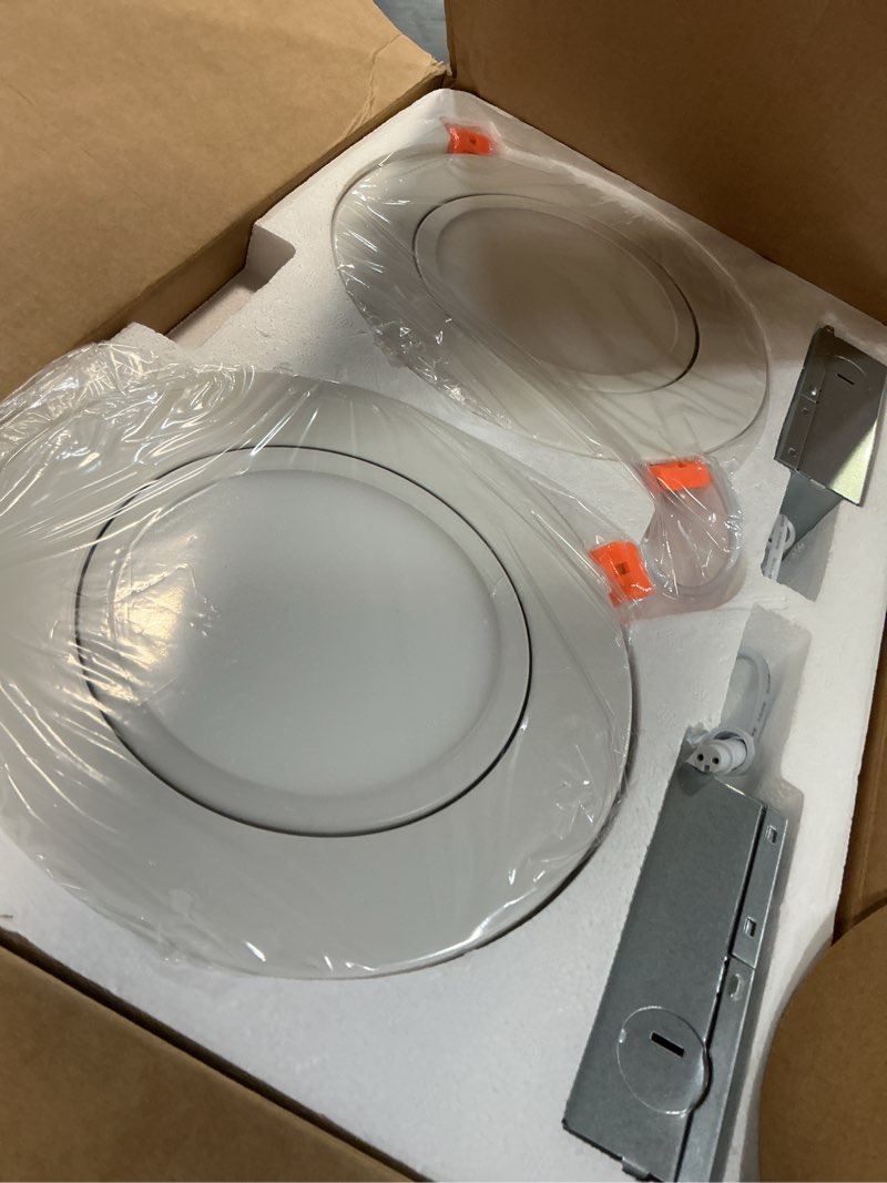 Condition photo showing Good Condition for cloudy bay [4 pack] 6 inch gimbal smart wifi led recessed lights,rgbcw color changing,compatible with alexa and google home assistant,no hub required,15w 2700k-6500k, ic rated 6 inch white | rgbcw