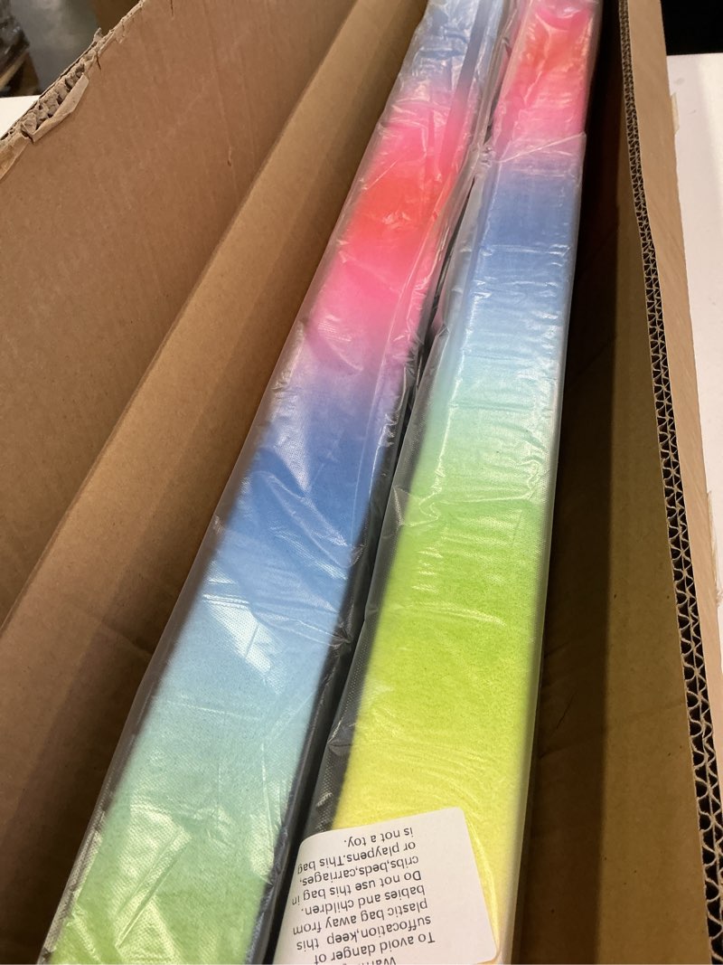 Condition photo showing New/Like New for ZELUS 8' Folding Gymnastics Balance Beam, Floor Balance Beam w/Carry Handles Anti-Slip Base for Kids, Beginners & Professional Gymnasts 8 ft Rainbow